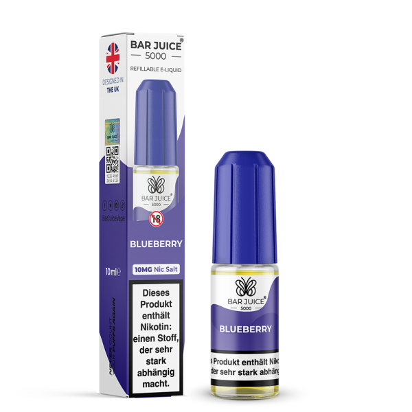 Bar Juice 5000 Nikotinsalz Liquid 10 ml Blueberry