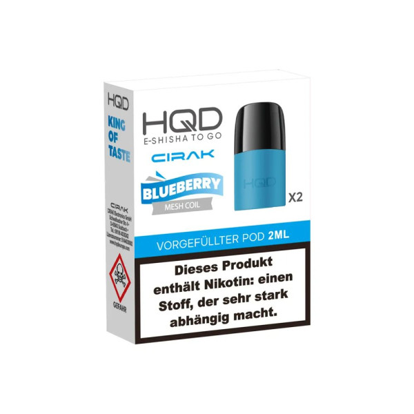 HQD Cirak - Blueberry - 2 x 2 ml Prefilled Pods (18 mg/ml Nikotingehalt)