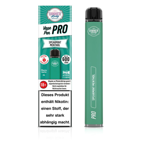 Dinner Lady Vape Pro - Spearmint Menthol - 20mg Nikotin