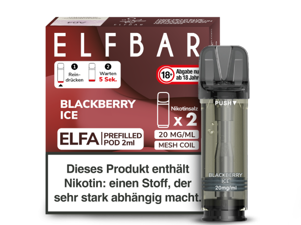 ELFBAR ELFA Blackberry Ice 20mg Nikotin 2er Pack