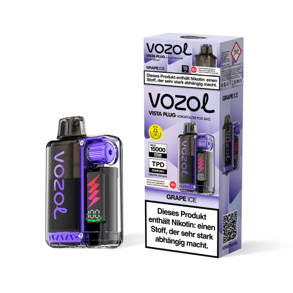 Vozol Vista Plug Starterkit - Grape Ice - 20mg Nikotin