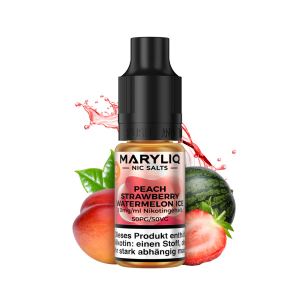 Lost Mary Maryliq - Peach Strawberry Watermelon Ice - 10ml Nikotinsalz Liquid