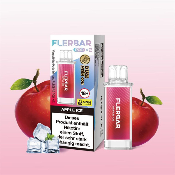 Flerbar Pods - Apple Ice - 20mg Nikotin - 2er Pack