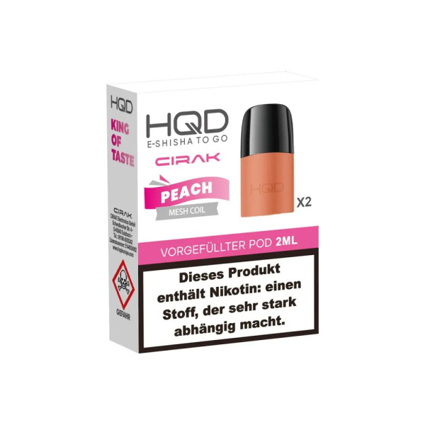 HQD Cirak - Peach - 2 x 2 ml Prefilled Pods (18 mg/ml Nikotingehalt)