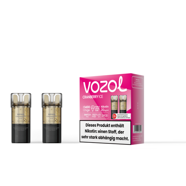 VOZOL Switch Pro Cranberry Ice 20mg Nikotin 2er Pack