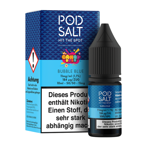 Pod Salt Fusion - Candy Rush - Bubble Blue - Nikotinsalz Liquid