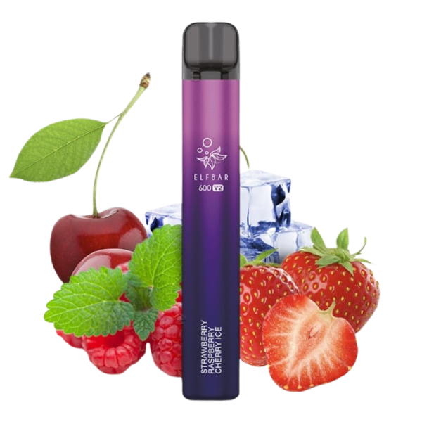 ELFBAR 600 V2 Strawberry Raspberry Cherry Ice 20mg Nikotin