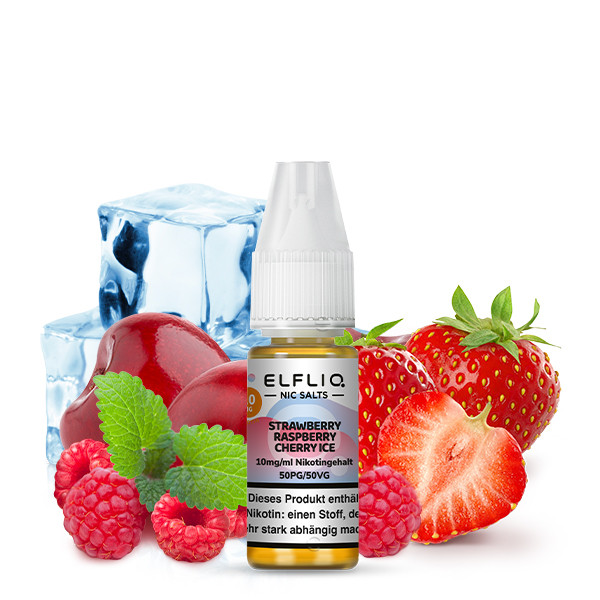 Liquid Strawberry Raspberry Cherry Ice - Elfliq by Elf Bar