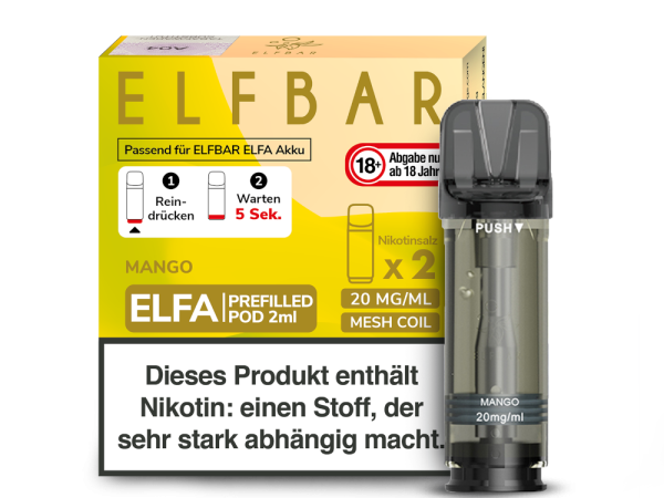 ELFBAR ELFA Mango 20mg Nikotin 2er Pack