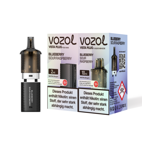 Vozol Vista Plug Pod - Blueberry Sour Raspberry - 20mg Nikotin