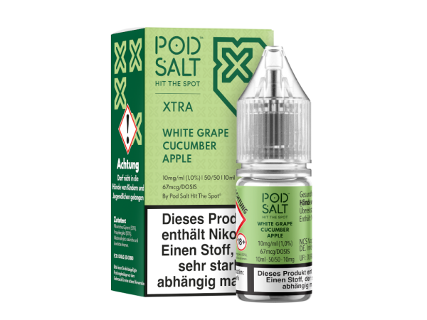 Pod Salt XTRA - White Grape Cucumber Apple - Nikotinsalz Liquid