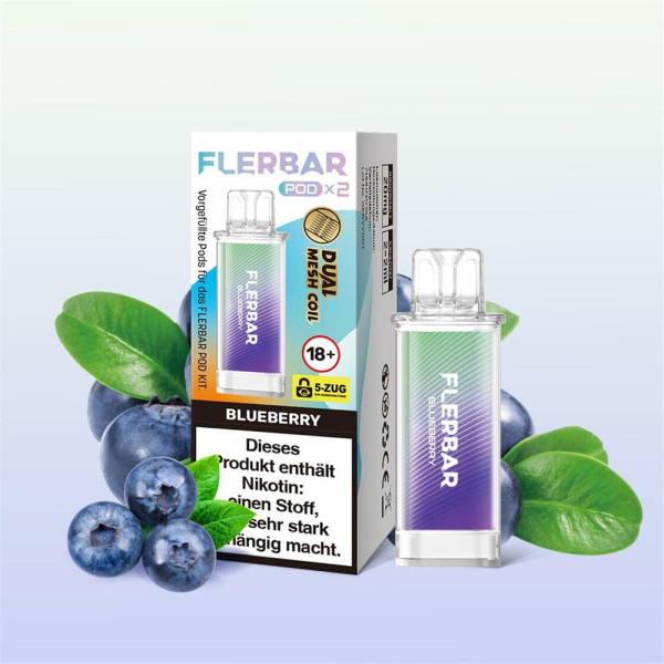 Flerbar Pods - Blueberry - 20mg Nikotin - 2er Pack