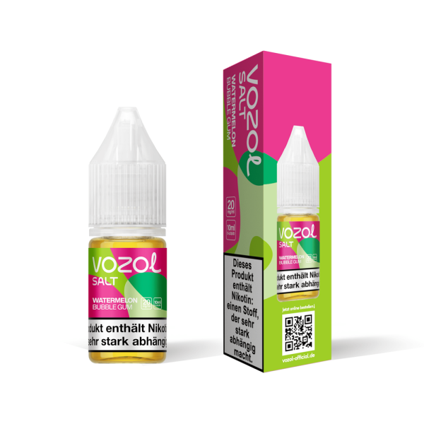 Vozol Liquid - Watermelon Bubble Gum - 10ml Nikotinsalzliquid