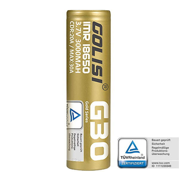 Golisi G30 18650 20A 3000mAh Akku