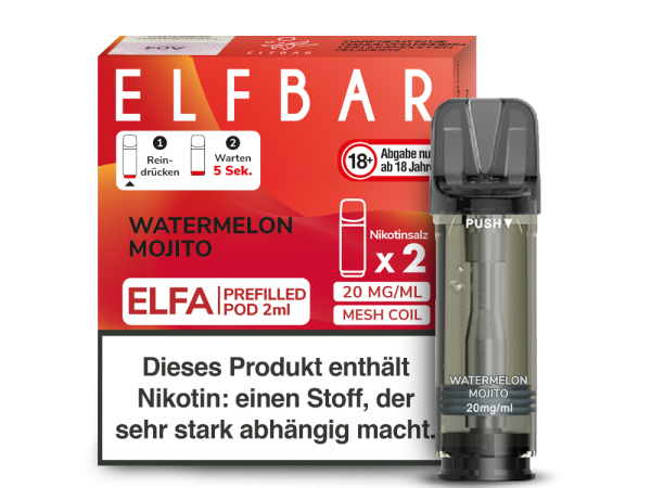 ELFBAR ELFA Watermelon Mojito 20mg Nikotin 2er Pack