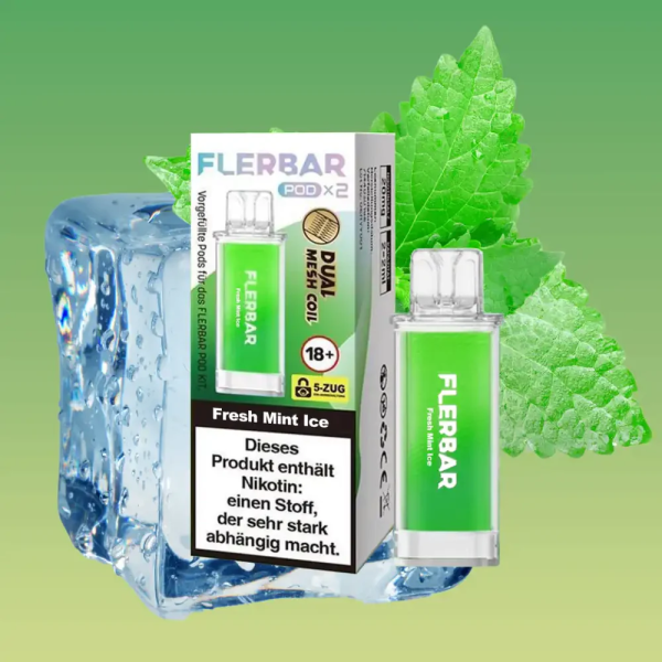 Flerbar Pods - Fresh Mint Ice - 20mg Nikotin - 2er Pack