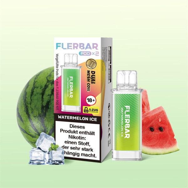 Flerbar Pods - Watermelon Ice - 20mg Nikotin - 2er Pack