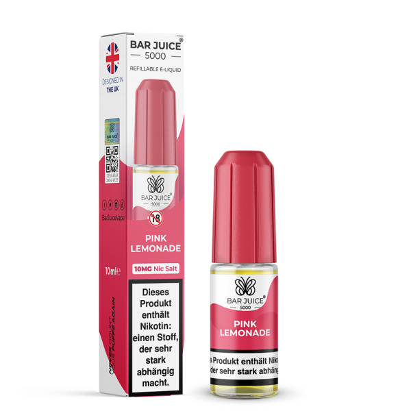 Bar Juice 5000 Nikotinsalz Liquid 10 ml Pink Lemonade