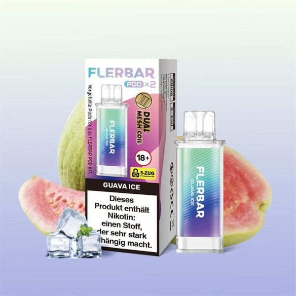 Flerbar Pods - Guava Ice - 20mg Nikotin - 2er Pack