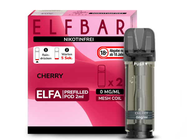 ELFBAR ELFA Cherry 0mg Nikotin 2er Pack