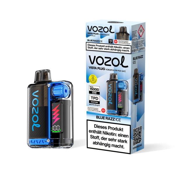 Vozol Vista Plug Starterkit - Blue Razz Ice - 20mg Nikotin