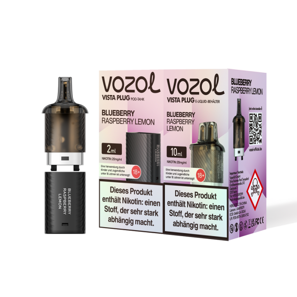 Vozol Vista Plug Pod - Blueberry Raspberry Lemon - 20mg Nikotin