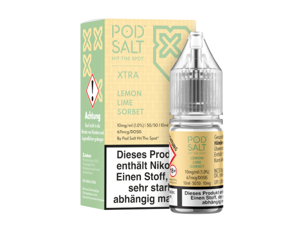 Pod Salt XTRA - Lemon Lime Sorbet - Nikotinsalz Liquid