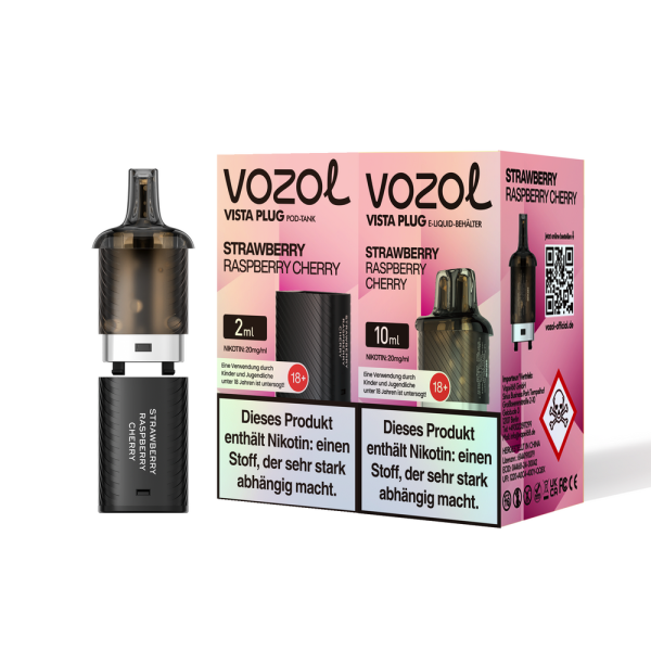 Vozol Vista Plug Pod - Strawberry Raspberry Cherry - 20mg Nikotin