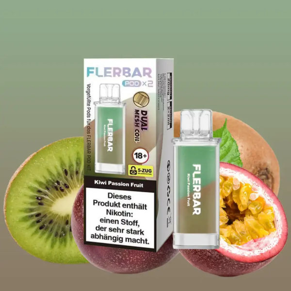 Flerbar Pods - Kiwi Passion Fruit - 20mg Nikotin - 2er Pack