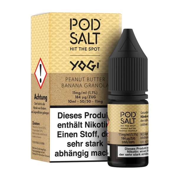 Pod Salt Fusion - Peanut Butter Banana Granola Bar - Nikotinsalz Liquid