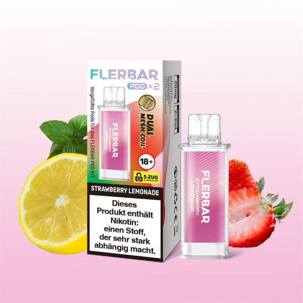 Flerbar Pods - Strawberry Lemonade - 20mg Nikotin - 2er Pack