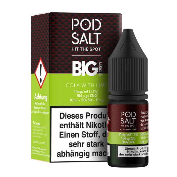 Pod Salt FUSION - Cola with Lime - Nikotinsalz Liquid 20 mg/ml