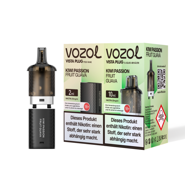 Vozol Vista Plug Pod - Kiwi Passion Fruit Guava - 20mg Nikotin