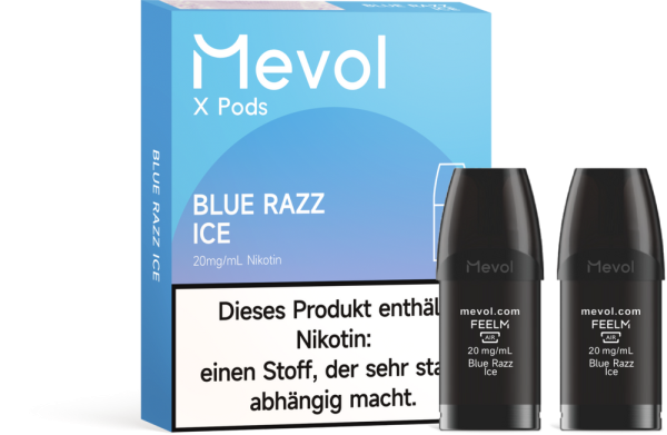 Mevol X Pro - Blue Razz Ice - 20mg Nikotingehalt