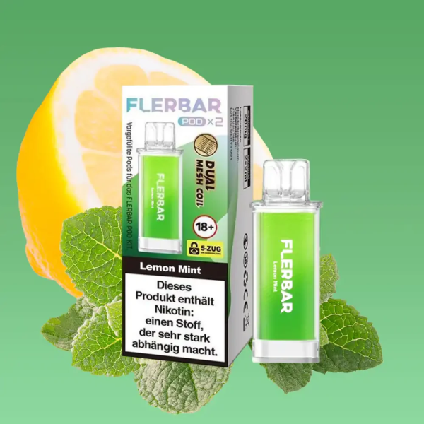 Flerbar Pods - Lemon Mint - 20mg Nikotin - 2er Pack