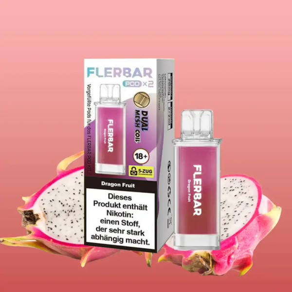 Flerbar Pods - Dragon Fruit - 20mg Nikotin - 2er Pack