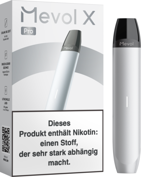 Mevol X Pro - 380 mAh - Akkuträger - Farbe: Silver