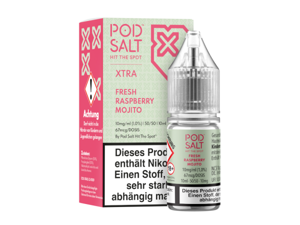 Pod Salt XTRA - Fresh Raspberry Mojito - Nikotinsalz Liquid