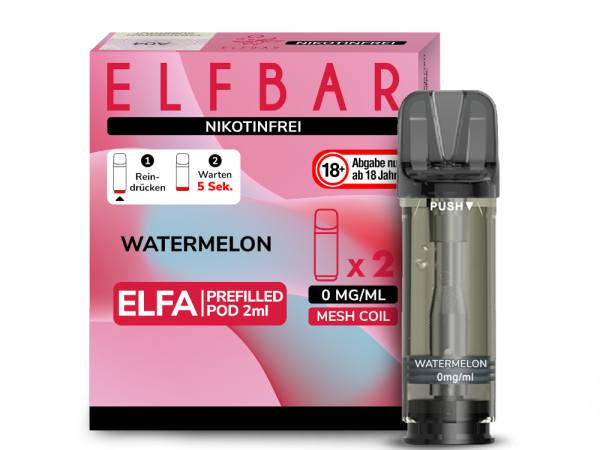 ELFBAR ELFA Watermelon 0mg Nikotin 2er Pack