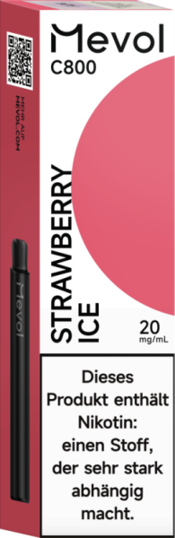 Mevol C800 - Strawberry Ice - 20mg Nikotingehalt