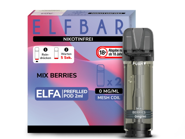 ELFBAR ELFA Mix Berries 0mg Nikotin 2er Pack